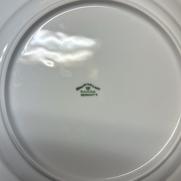 Floral plates with gold trim (2) - Picture 2 of 2